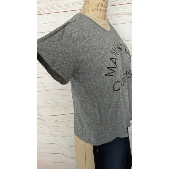 Cotton On T Shirt Women's Size Medium M Manhattan & Queens Grey Gray Tbar - Picture 4 of 8